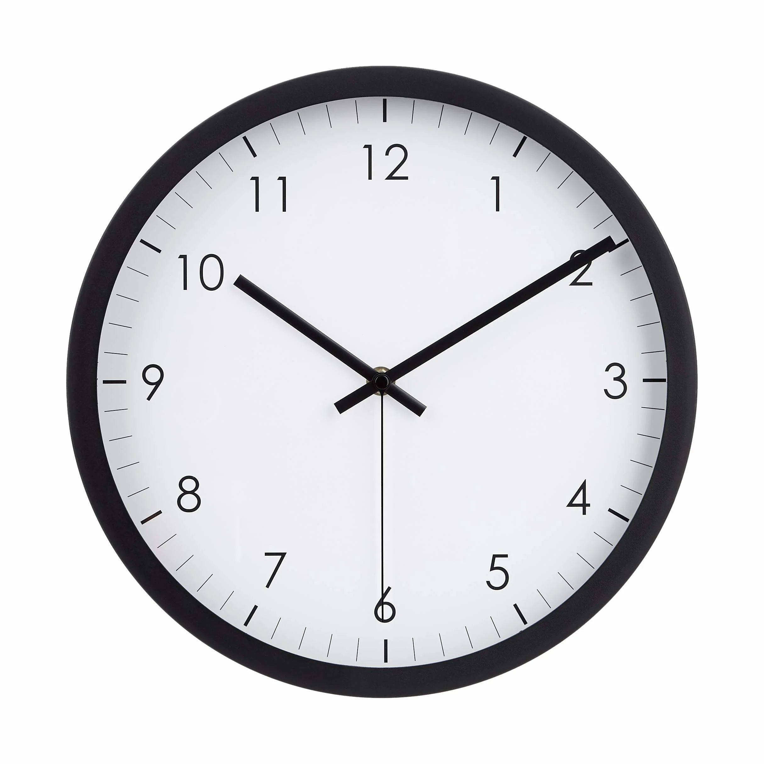 Amazon Basics Horloge Murale Ronde 30.5 cm Noire