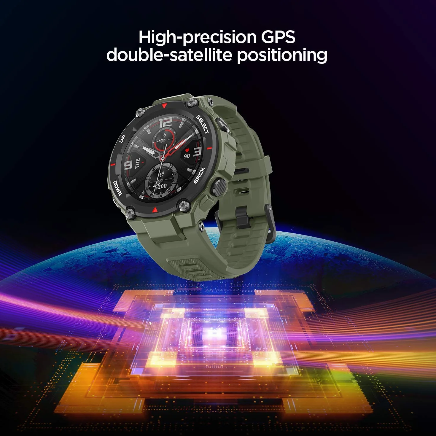 Amazfit T-Rex Montre Connectée 1,3" Etanche GPS 14 Modes Sportifs Vert