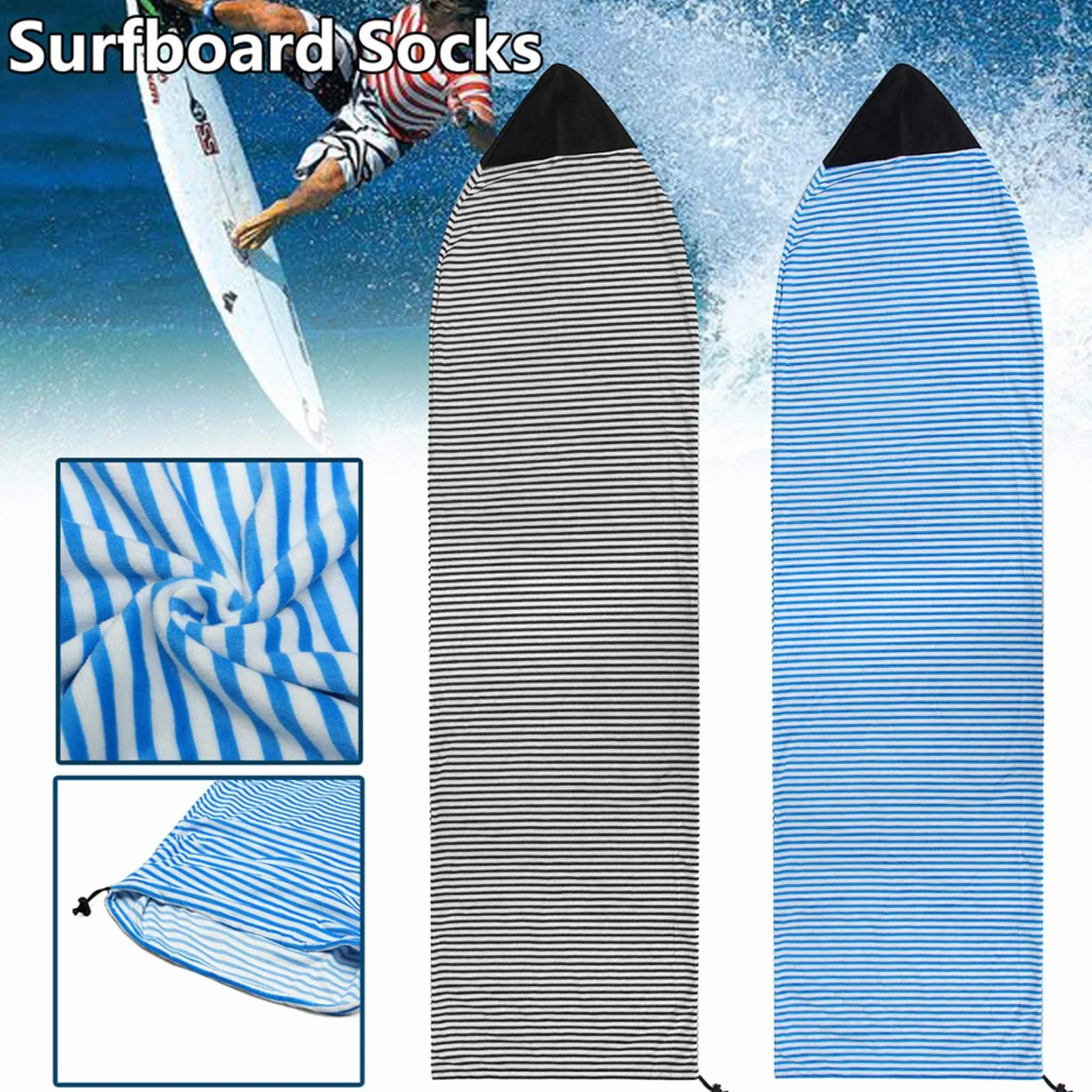 windyday 6.3 ' ' / 6.6 ' ' / 7 ' ' Planche Surf Chaussettes À Séchage Rapide Couverture Stockage Protection pour Snowboard et Sport de Glisse