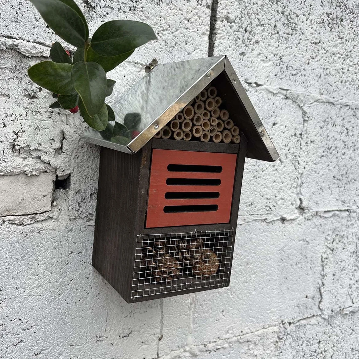 Maison d'abeilles suspendue en bois - Hôtel à insectes pour jardin