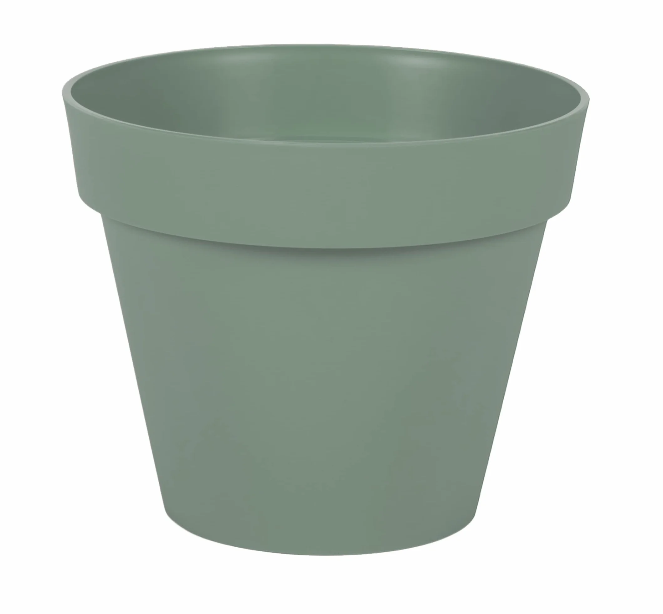 Pot de Fleur Rond Toscane Ø 20 cm 3 L Plastique Recyclé Vert Laurier Intérieur & Extérieur