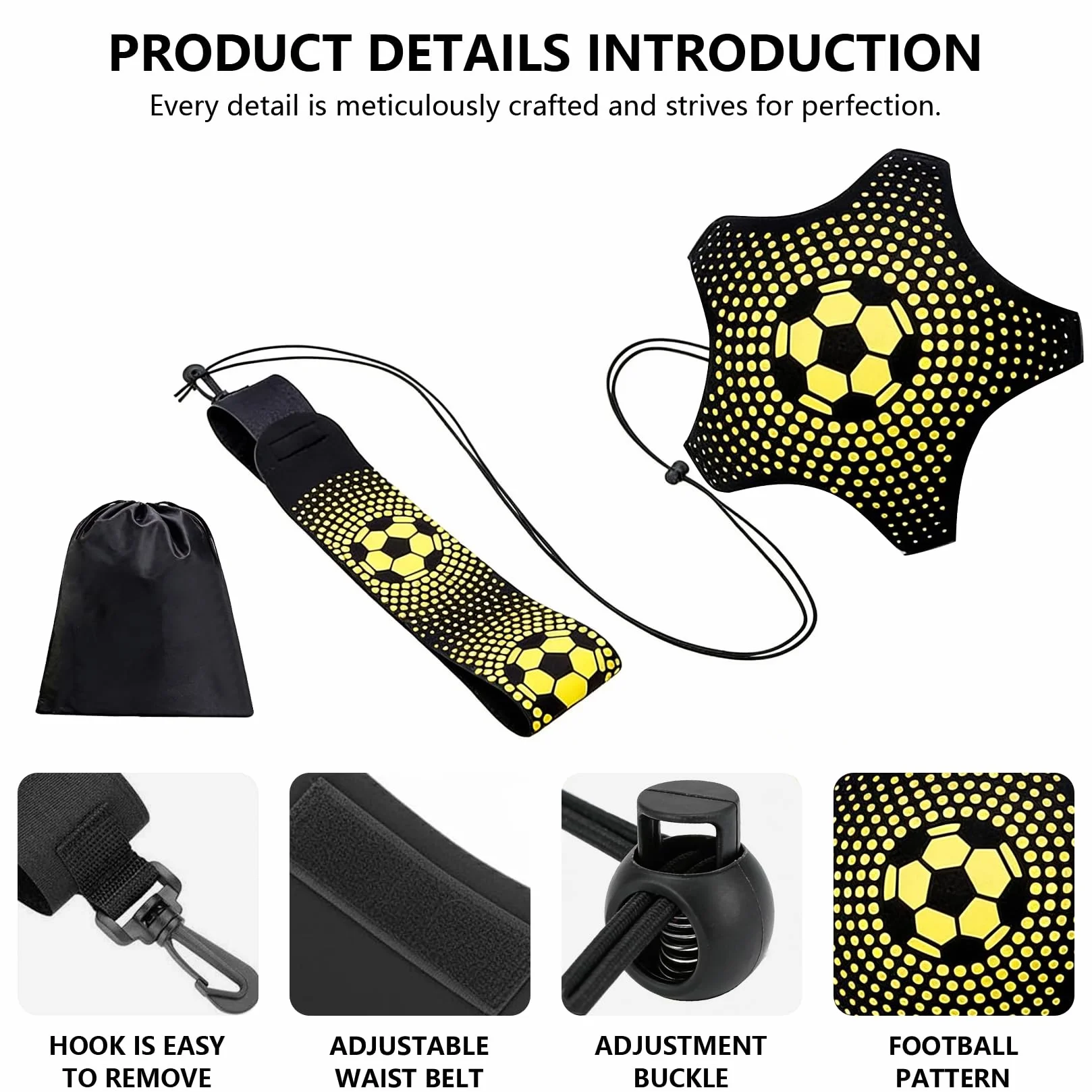 Kit Entraînement Football Plot Ceinture 12 Cônes Sac Rangement