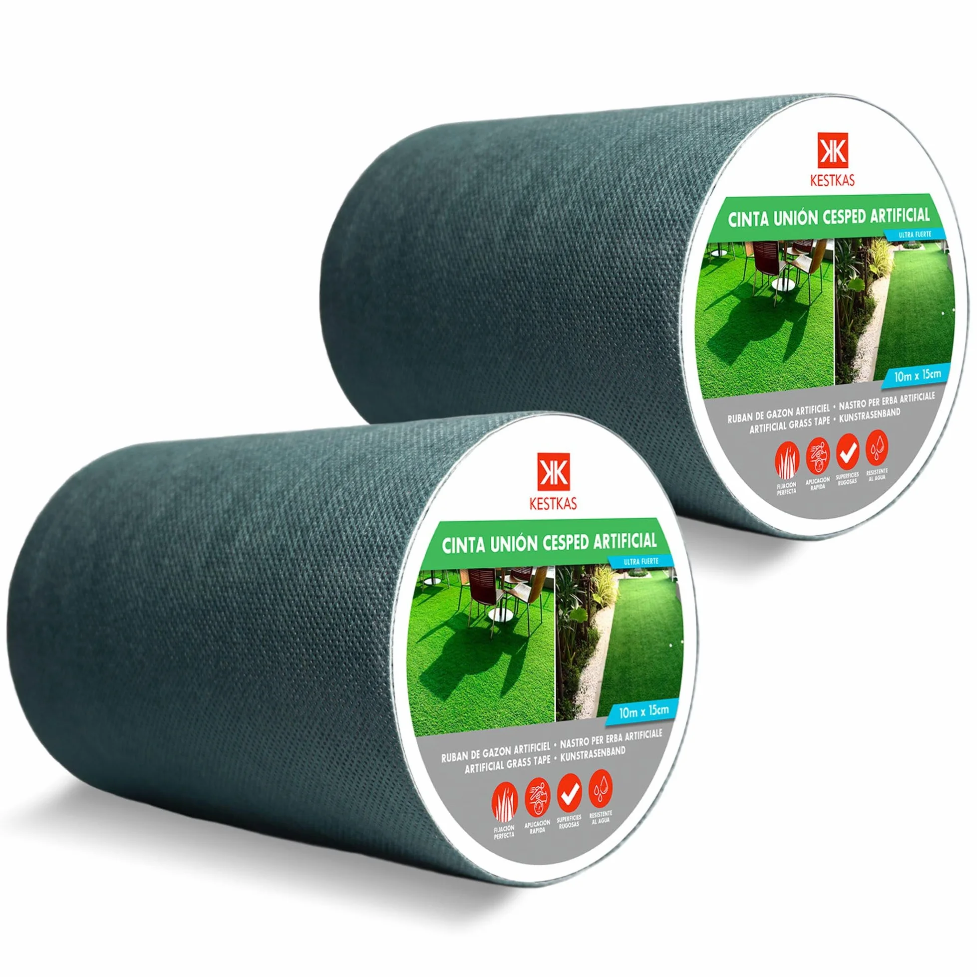 Bande de Jonction Gazon Synthétique 15cm x 10m (x2) Ruban de Jointure Extérieur