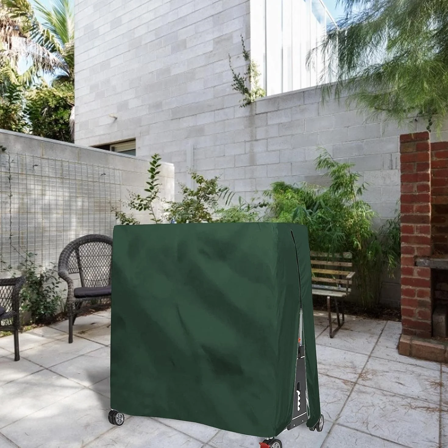 Housse de protection pour table de ping-pong 420D Oxford imperméable - 185 x 165 x 70 cm (vert)
