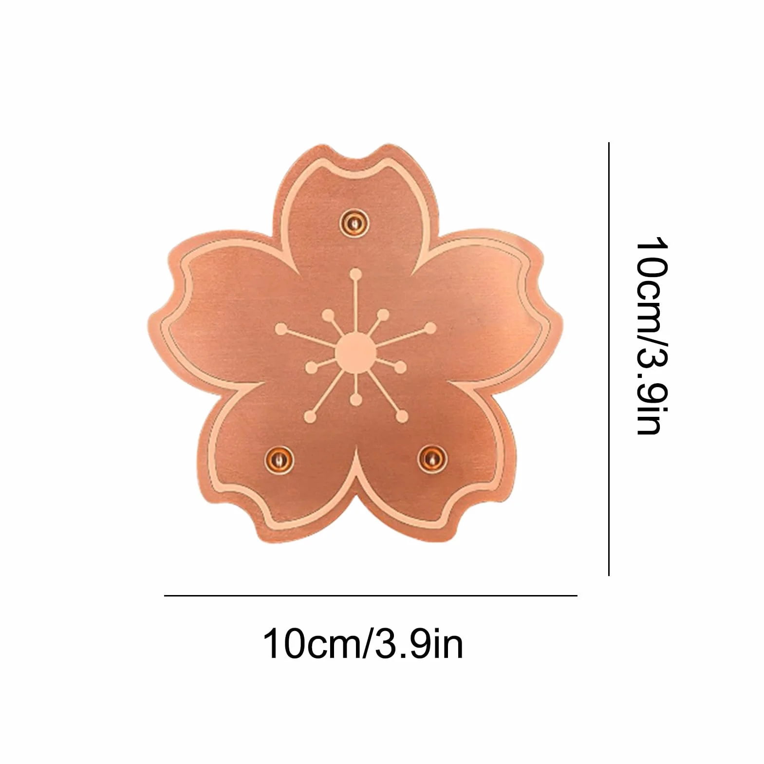 Disque de Purification Cuivre Triple Point pour Bain d'Oiseaux Accessoire Jardin