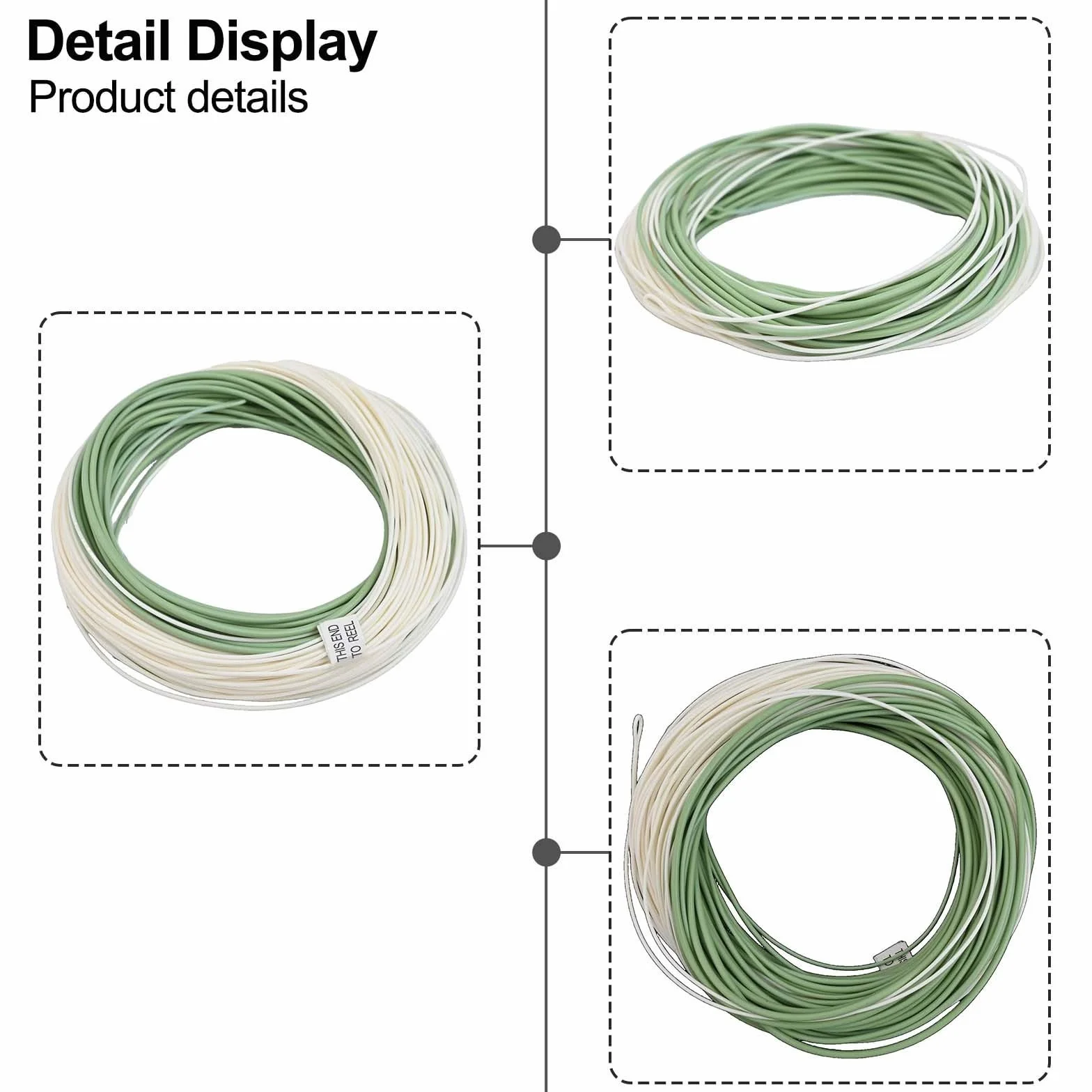Ligne de pêche à la mouche fabriquée de manière experte pour l'eau de mer courte 30 m en nylon