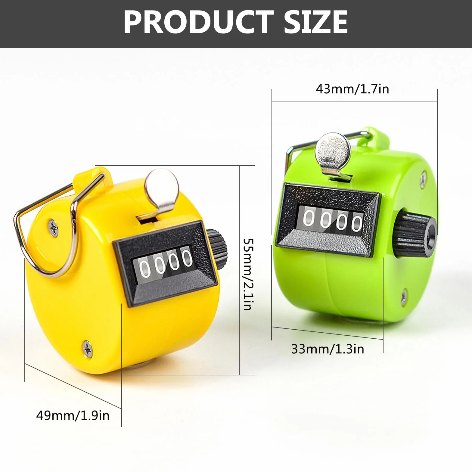 Compteur Manuel Mécanique 4 Chiffres 8 Pcs pour Sport Entraînement