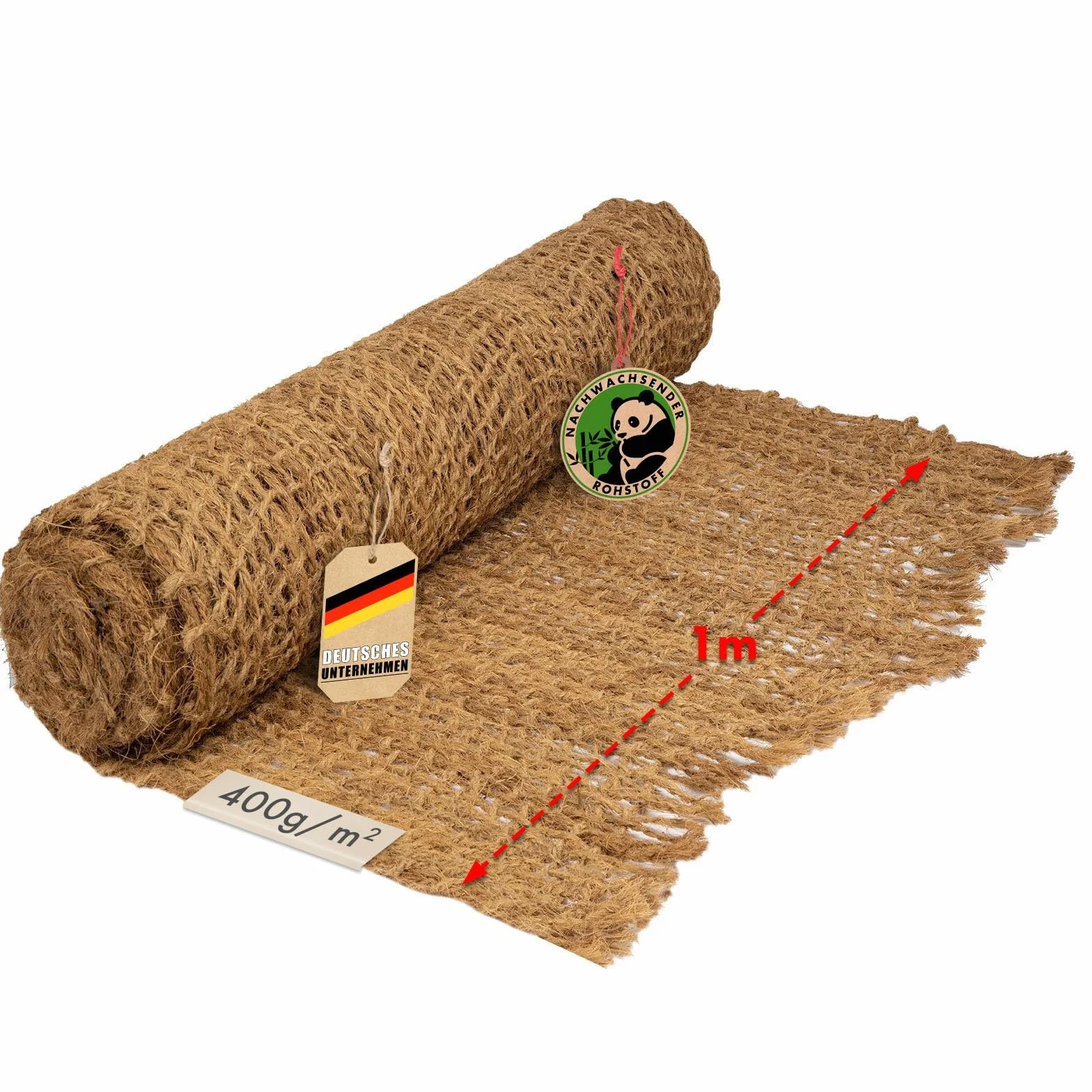 KARAT Tapis de rive Nature Protection contre l'érosion 20 m Fibres naturelles de coco Résistant aux intempéries