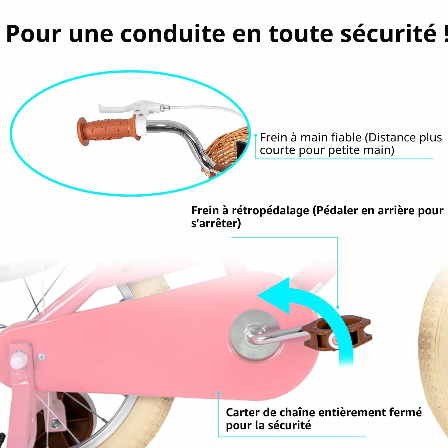 JOYSTAR Vélo pour Enfant de 12/14/16/18/20 Pouces pour Enfants de 2 à 11 Ans avec Roues Jockey et Panier