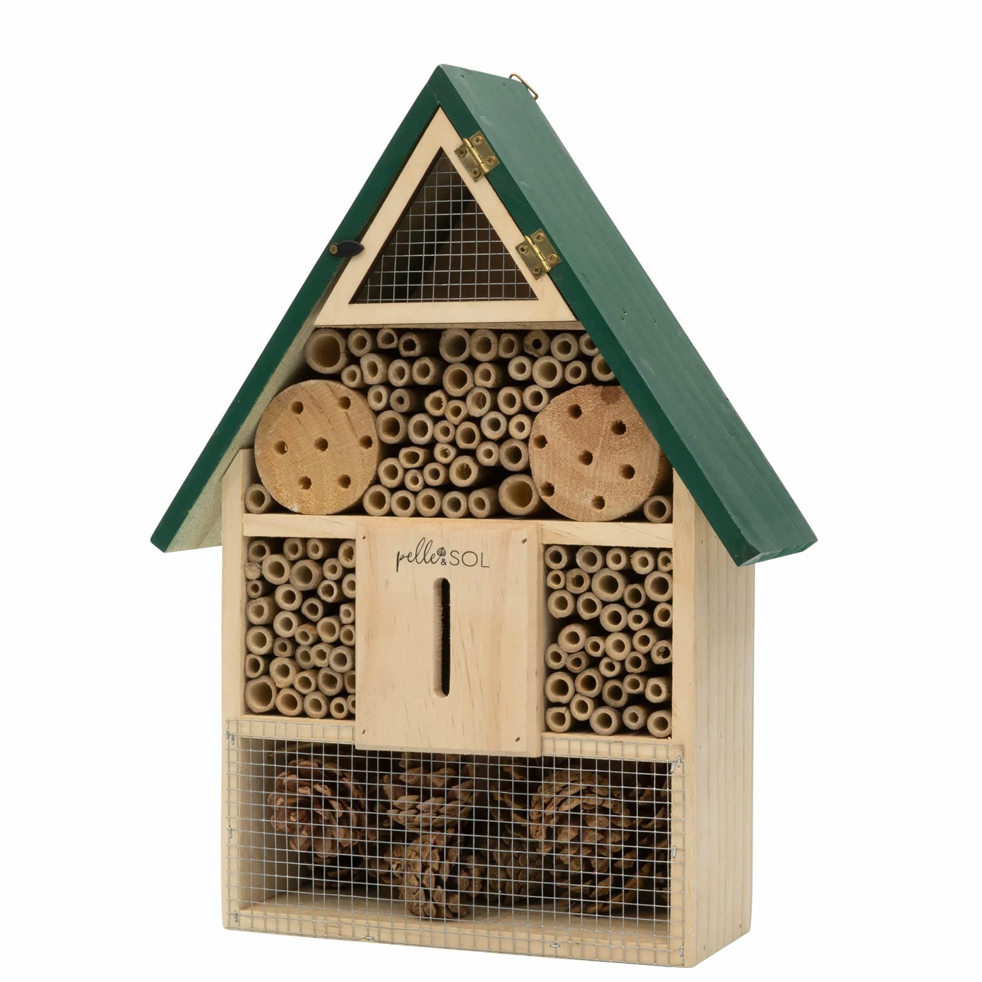 Pelle & Sol Maison à Abeilles écologique | Hôtel à Insectes en Bambou résistant aux intempéries pour Jardin
