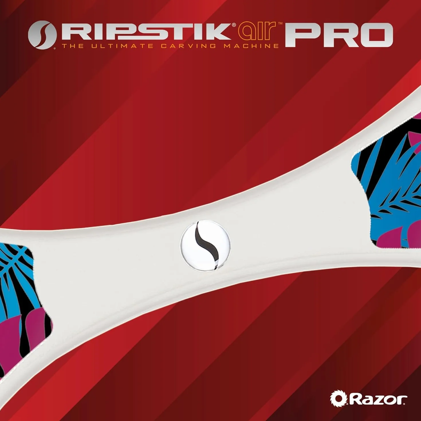 Razor RipStik Ripster Air Pro Waveboard - Planche à roulettes compacte et légère pour Les 8 Ans et Plus, supporte Les Riders jusqu'à 100KG (220Lbs), Blanc