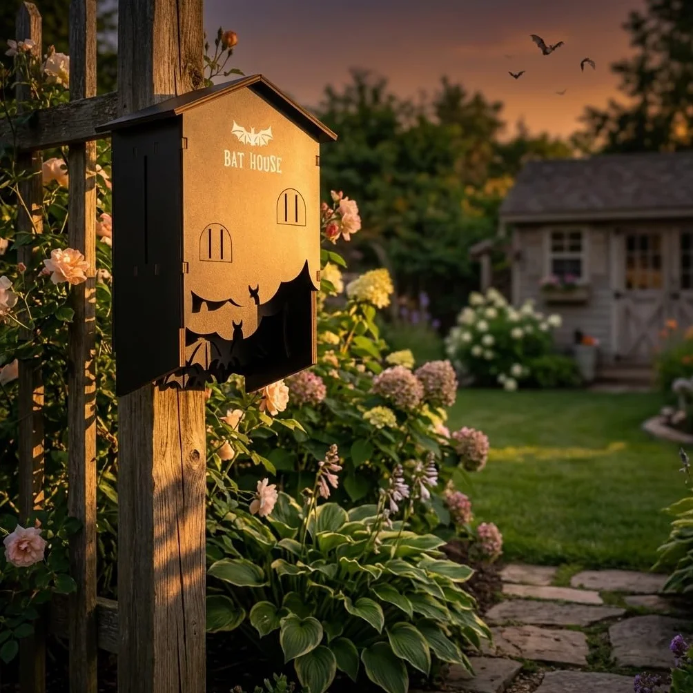 Nichoir Chauve Souris en Bois 3 Chambres, Kit DIY Résistant aux Intempéries pour Jardin