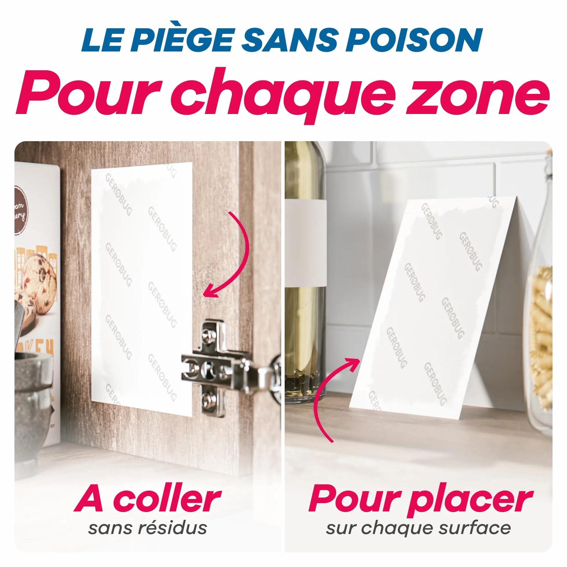 GEROBUG Piège à Mites Alimentaires 10 pièces XXL Pack - Pièges à Phéromone Sans Odeur Longue Durée