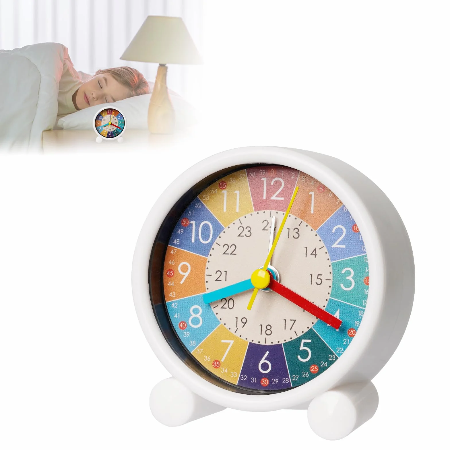 Réveil Enfant Numérique Silencieux Apprentissage Horloge 3in coloré