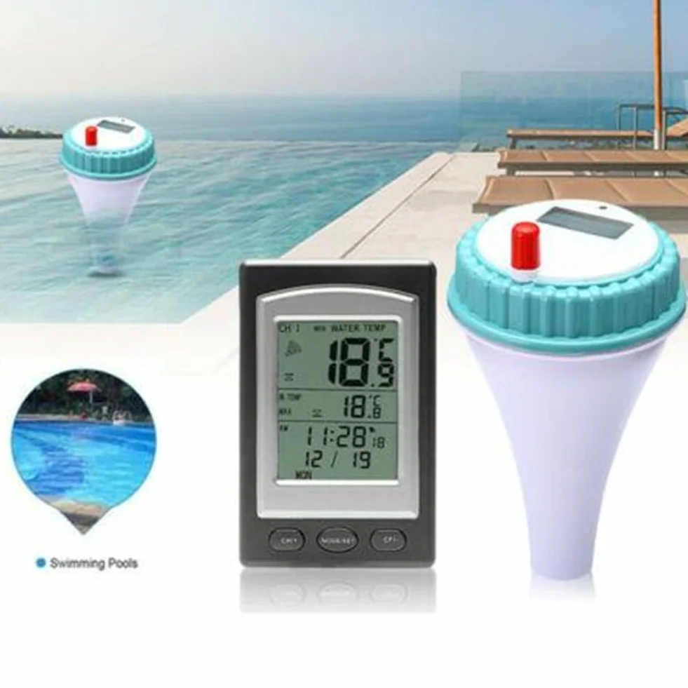Thermomètre flottant sans fil pour piscine avec affichage numérique
