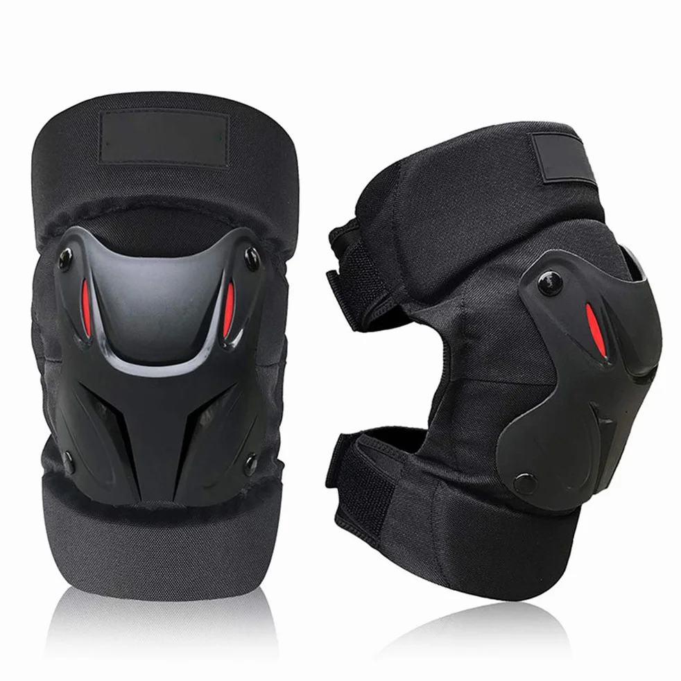 Protection des Genoux, 1 Paire de Genouillères Réglables et Ergonomiques pour Moto, Vélo, Planche à roulettes