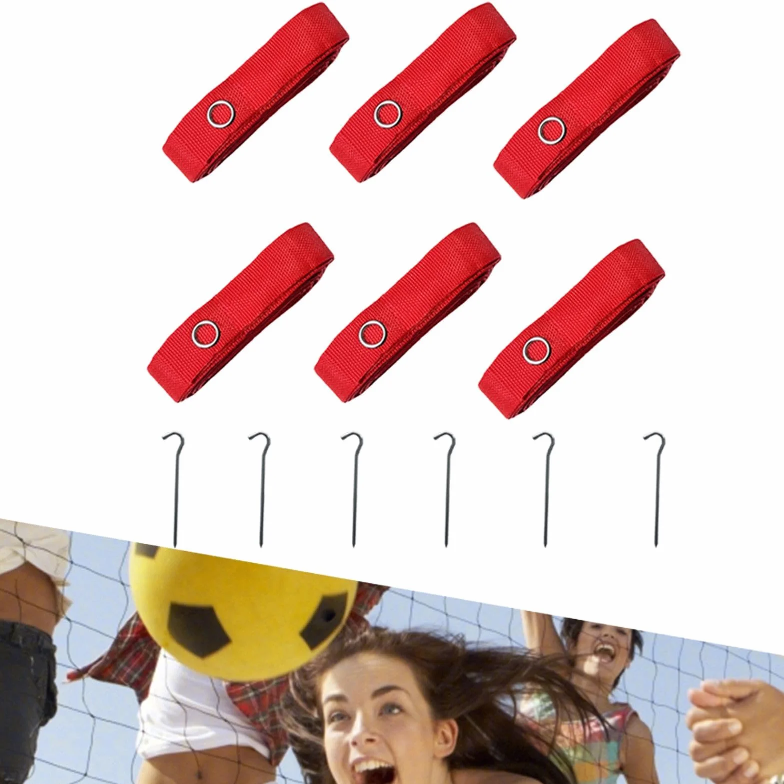 Cordes de volleyball de plage officielles 26,3 x 52,6 m portables