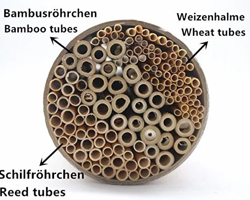Lot de 100 tubes en bambou 10 cm pour hôtel à insectes abeilles sauvages