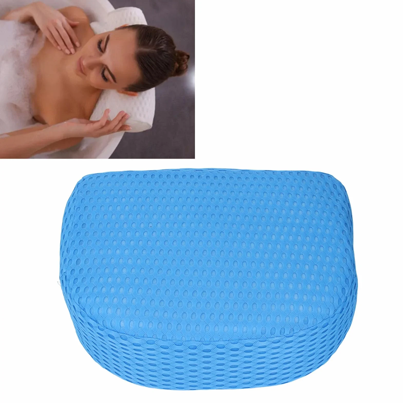 Coussin de Spa en Maille d'air 3D Antidérapant Séchage Rapide Siège Rehausseur pour Adultes avec Accessoires Lestés
