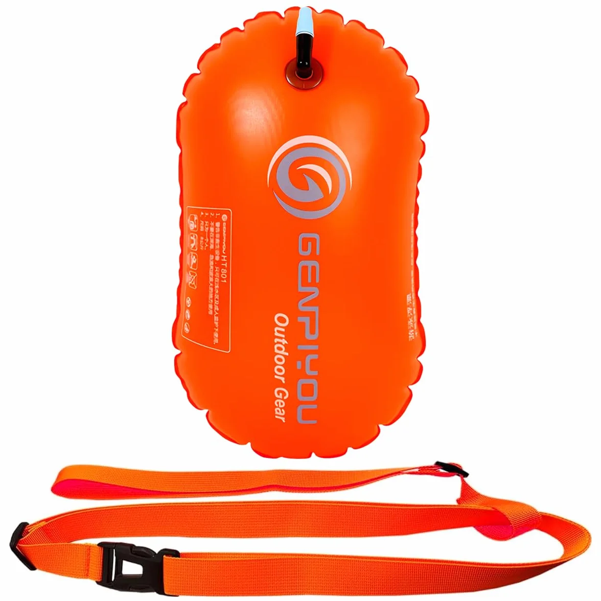 Bouée de Natation Gonflable pour Sports en Eau Libre, Entraînement Très Visible