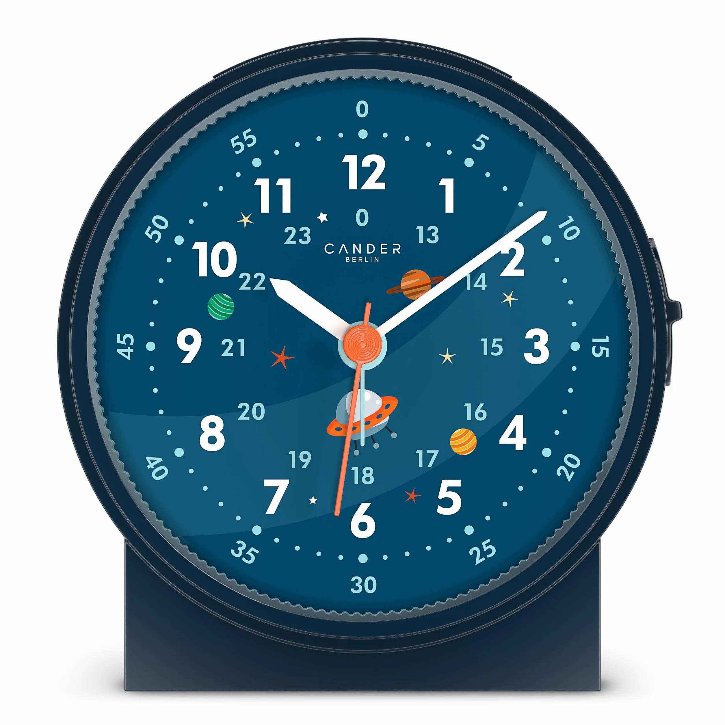 Cander Berlin MNU 1209 A Réveil pour Enfant Silencieux Astronaute Espace lumière Snooze éclairage analogique garçons Filles Chambre d'enfant