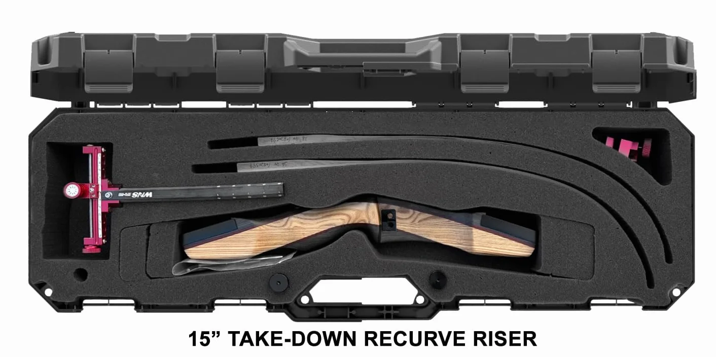 MTM BC34TD Étui Rigide pour Archet recourbé Takedown - Rangement verrouillable - Approuvé par Les compagnies aériennes - Peut contenir 16 flèches - pour Une Cible ou Un Arc de Chasse - Fabriqué aux