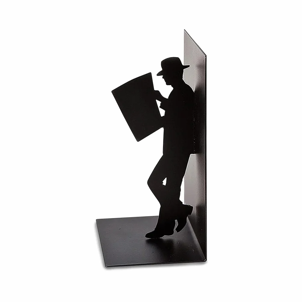 Balvi The Reader Serre-Livres décoratifs en métal Couleur Noire Design Original
