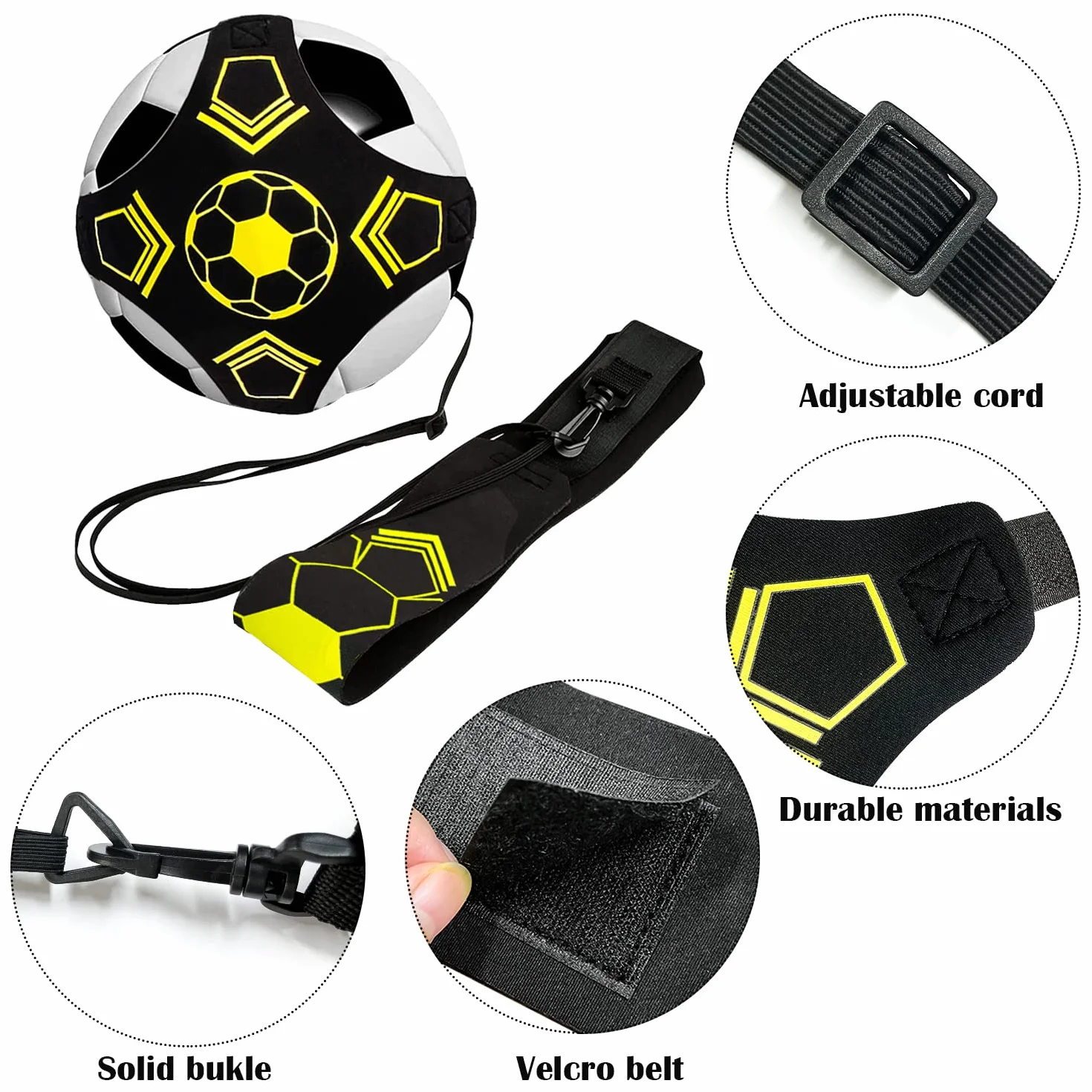 Ceinture d'entraînement football ajustable avec élastique 10 plots pour enfant adulte ballon foot volleyball rugby