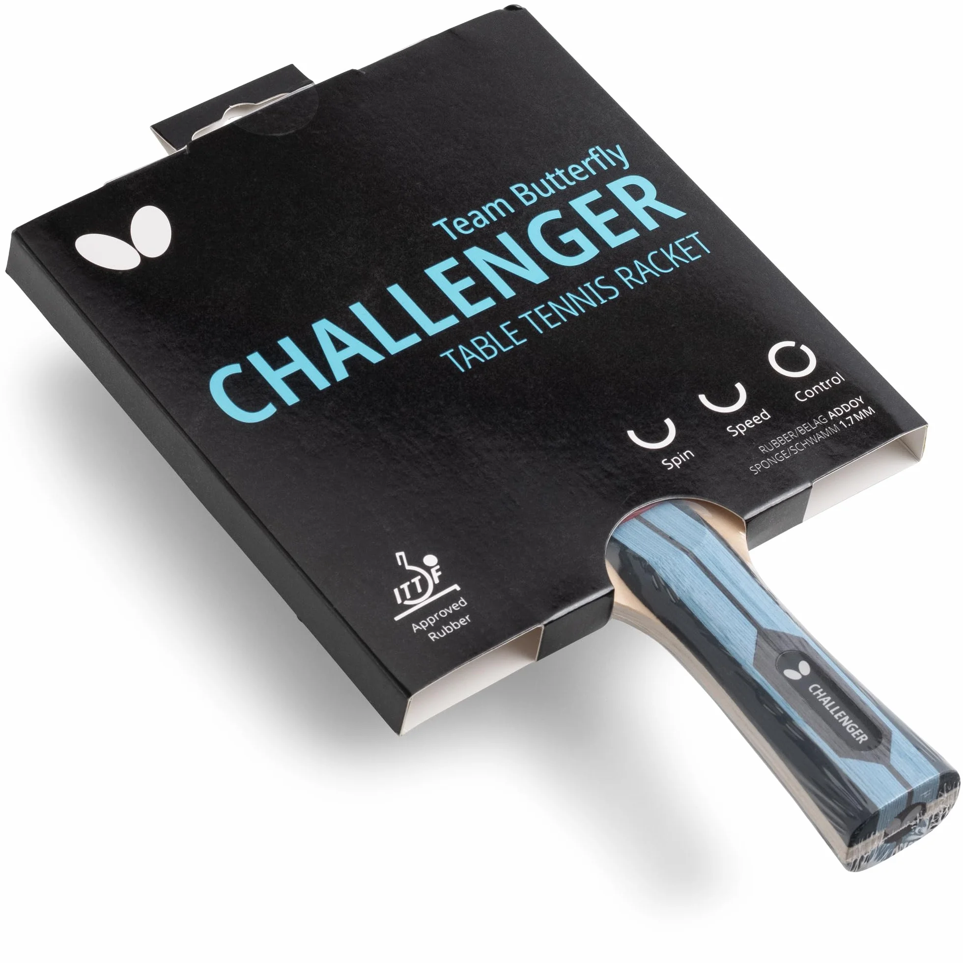 Raquette de Tennis de Table Team Butterfly | Raquette de Tennis de Table Professionnelle pour débutants et confirmés avec Homologation ITTF pour Les compétitions