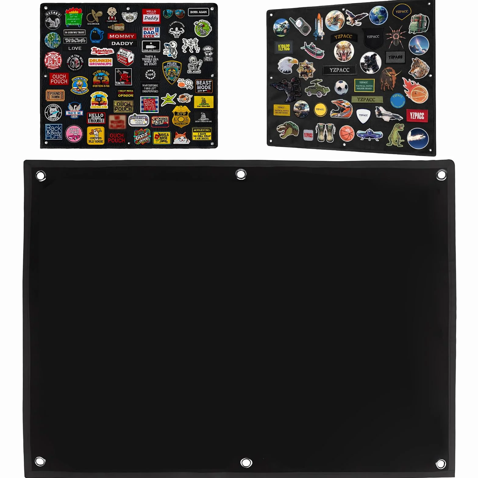 Tableau d'Affichage pour Patchs 60 x 45 cm avec Œillets Pliable