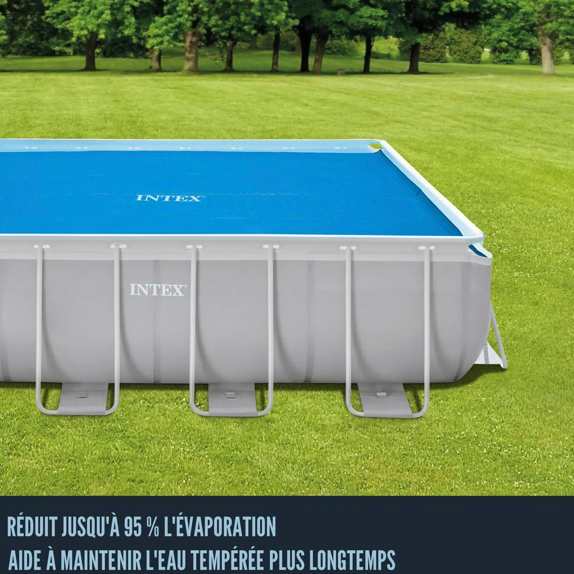 Intex Bâche Solaire rectangulaire Ultra Frame 488 x 244 cm Bleu