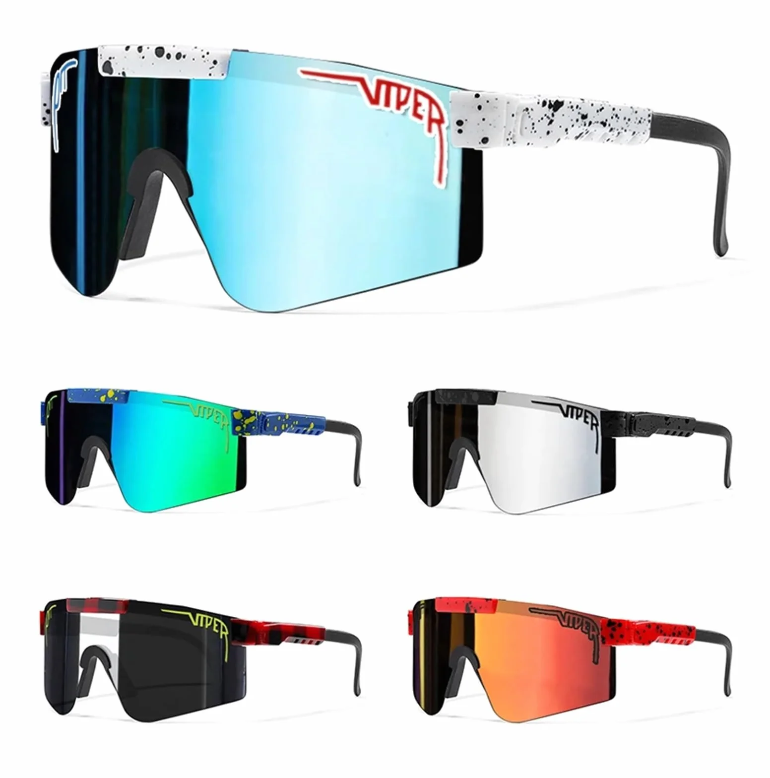 Pit Viper Hommes Femmes Lunettes De Soleil En Plein Air Lunettes De Cyclisme Lunettes De Sport UV400 Vélo Lunettes De Vélo Sans Boîte