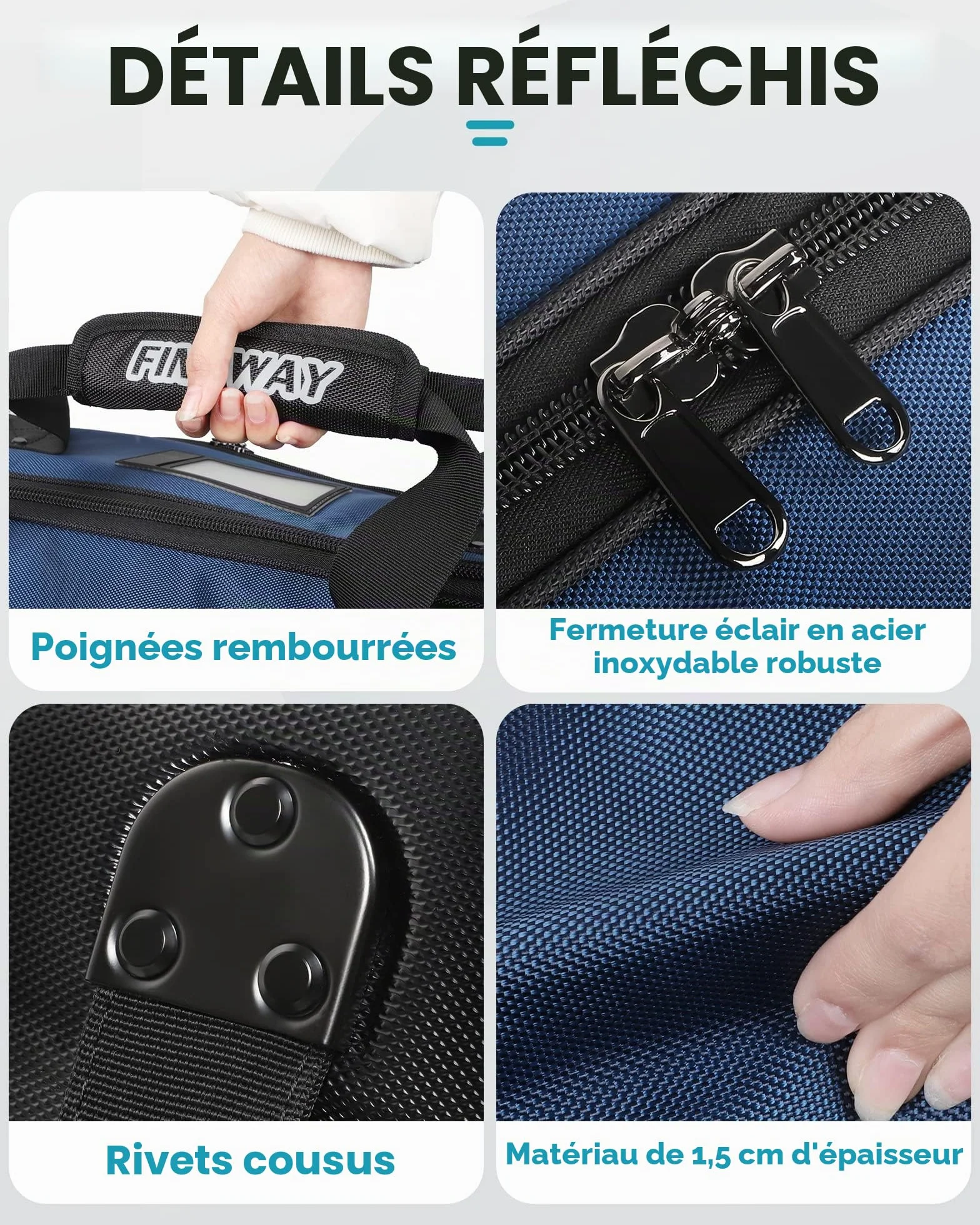 Sac de Voyage pour Clubs de Golf Findway avec Roues, en Tissu Oxford 1680D Résistant à l'eau, Coque Rigide en ABS, Durable et étanche, Idéal pour Les Voyages et Les Vols de Golf pour Hommes et Femmes