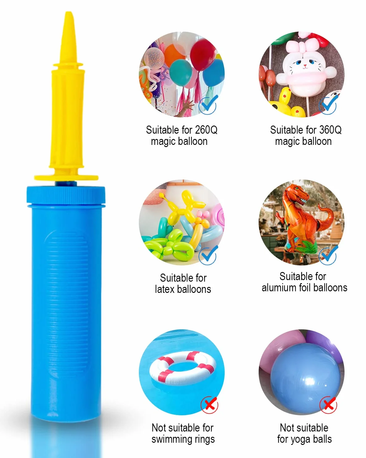 Pompe à Ballon à Main pour Mariage et Décoration d'Anniversaire