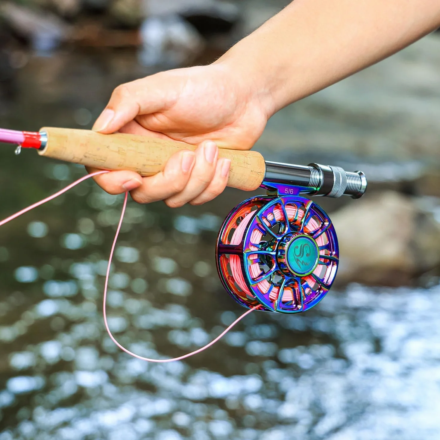 Yun Nong Moulinet de pêche à la mouche, en alliage d'aluminium usiné CNC, léger pour la truite, taille 5/6, 7/8, moulinet compact et durable pour la pêche en eau douce, le lancer, la pêche à la ligne
