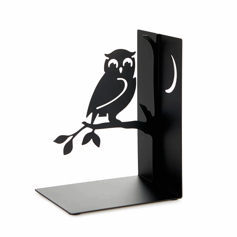 Balvi Serre-Livres Book Guard Support de Livres Hibou Noir