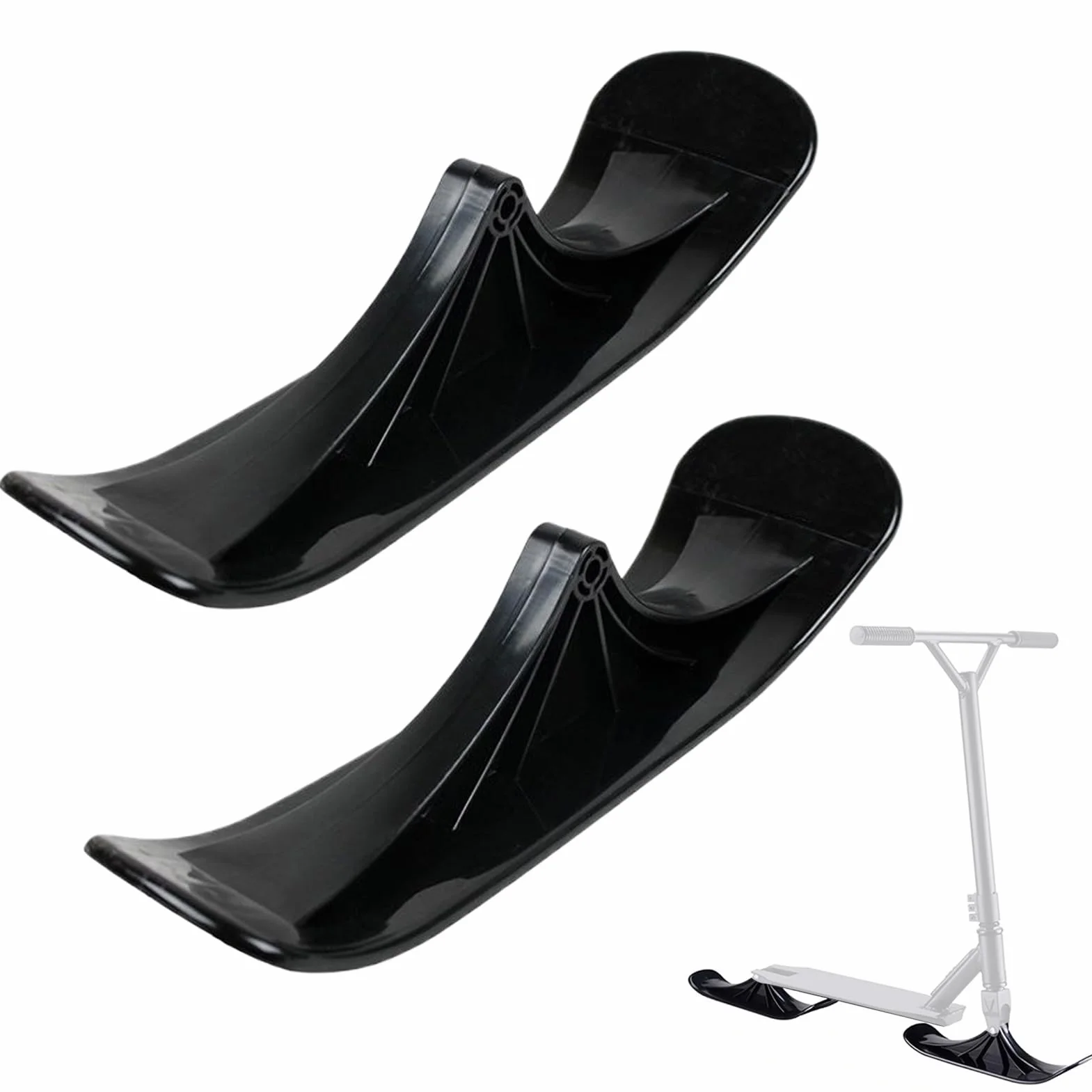 Kit de conversion pour trottinette à neige, 1 paire de skieurs de neige, accessoires de transformation de luge à neige, kit de planche à neige pour ski, scooter, poussette