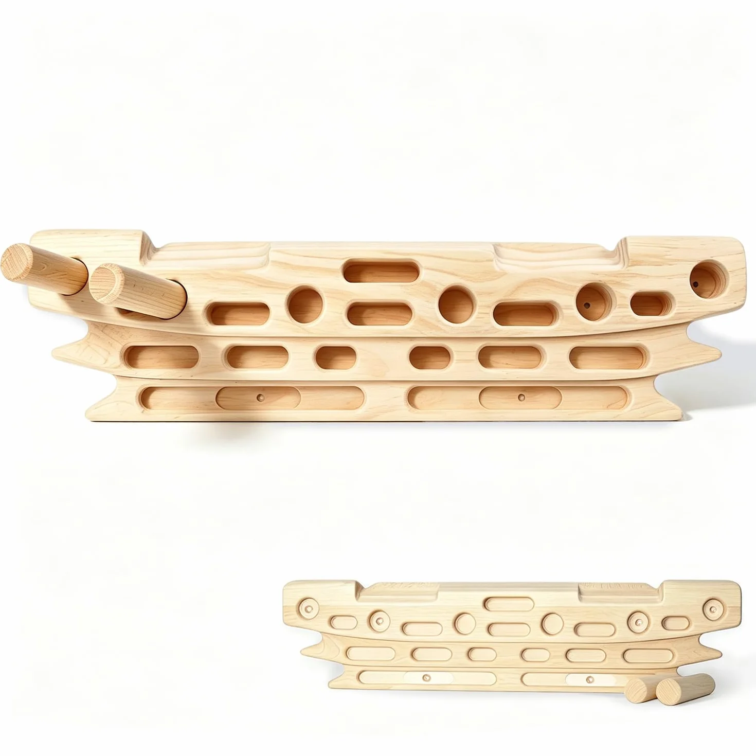 Hangboard,Barre De Traction Pour Escalade, Peut Renforcer Efficacement La Force Des Doigts, Adaptée Aux Débutants, Peut Également Être Utilisée Comme Planche d'Escalade. Avec Pente.