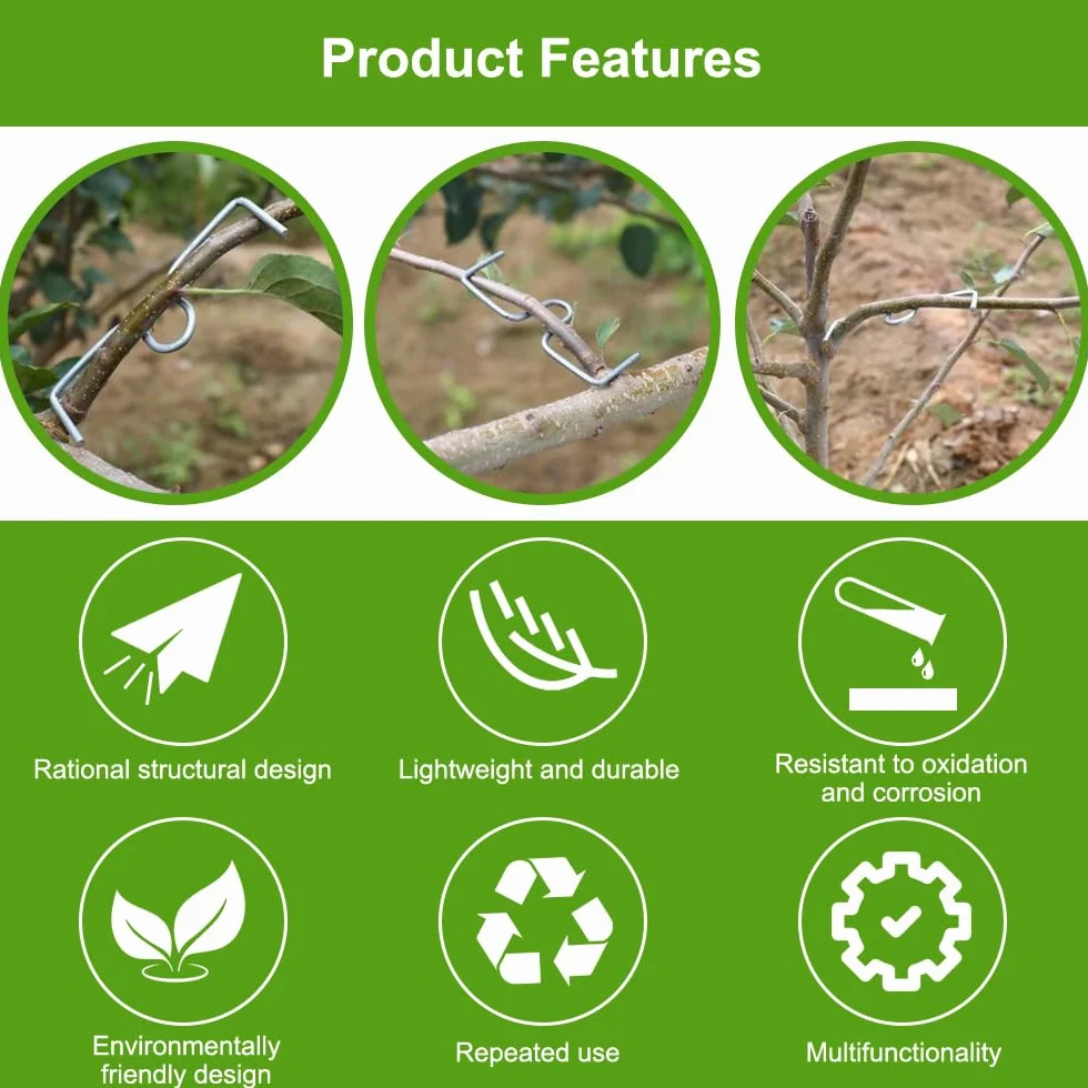 Épandeur de Branches d'Arbre en Forme de M, 25 PCS, Support Arrache-Branches pour Branches Fruitières