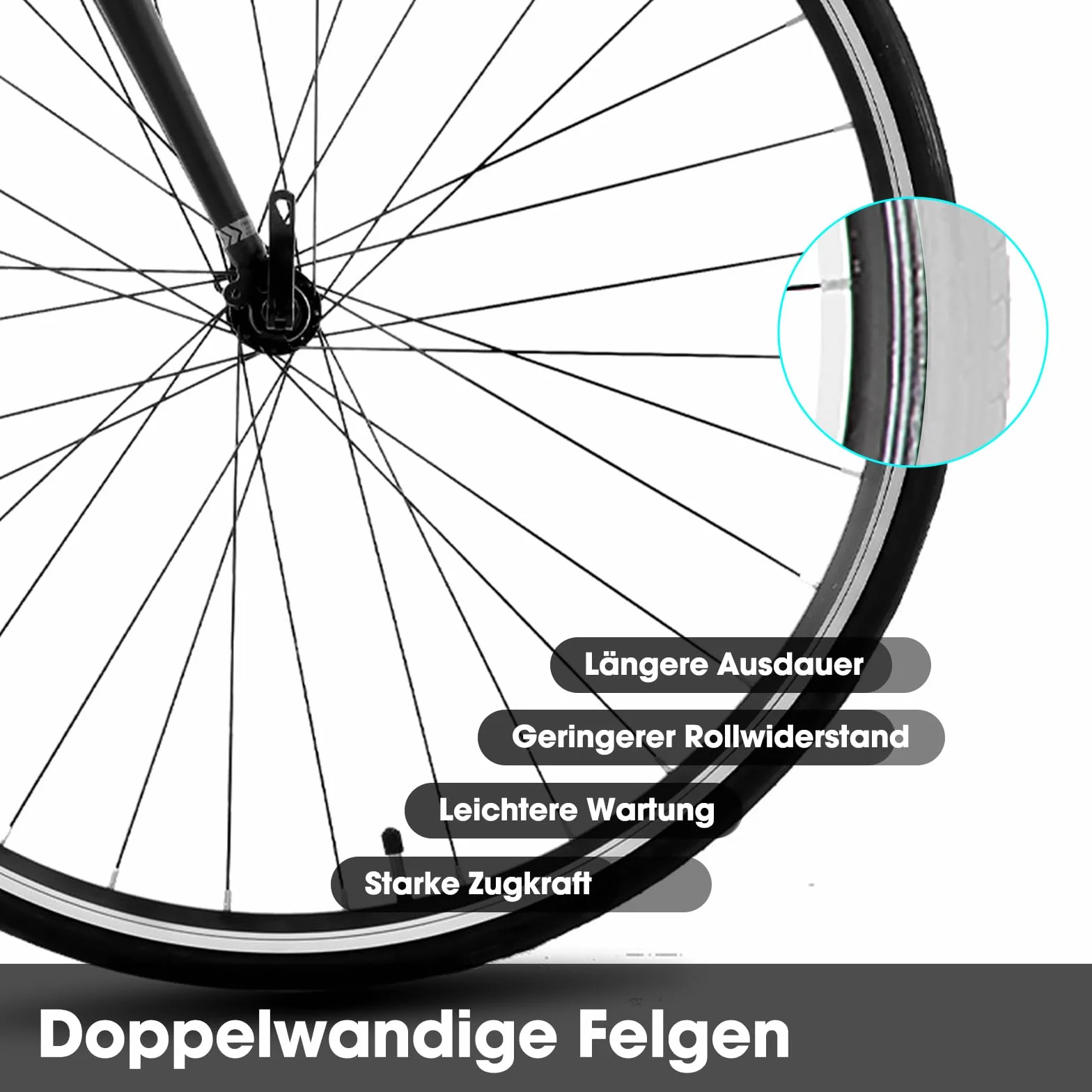 Hiland Vélo de Route 28" 700C 14 Vitesses Cadre 490mm Noir