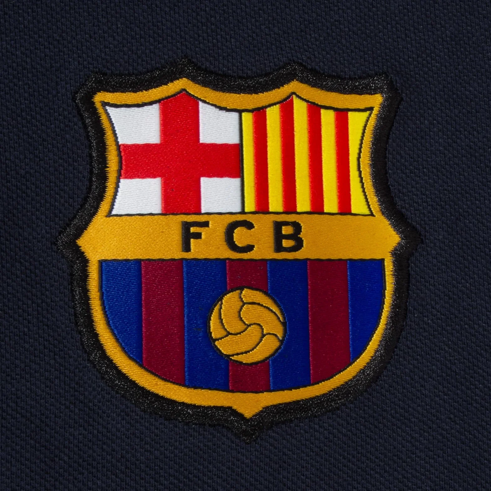 FC Barcelone Officiel - Polo de Football pour Homme - avec Blason Officiel - Bleu Marine
