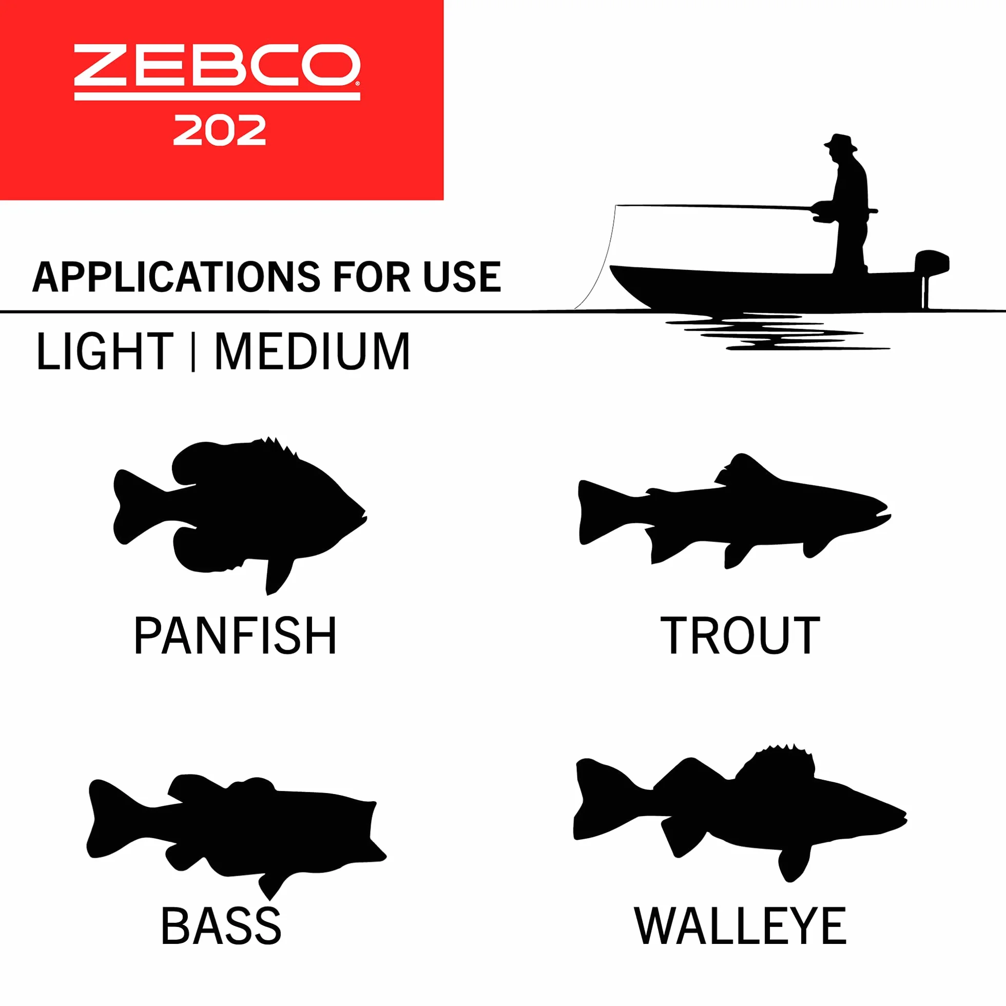 Zebco Moulinet Spincast Canne à pêche 2 pièces 1,5 m Taille 30