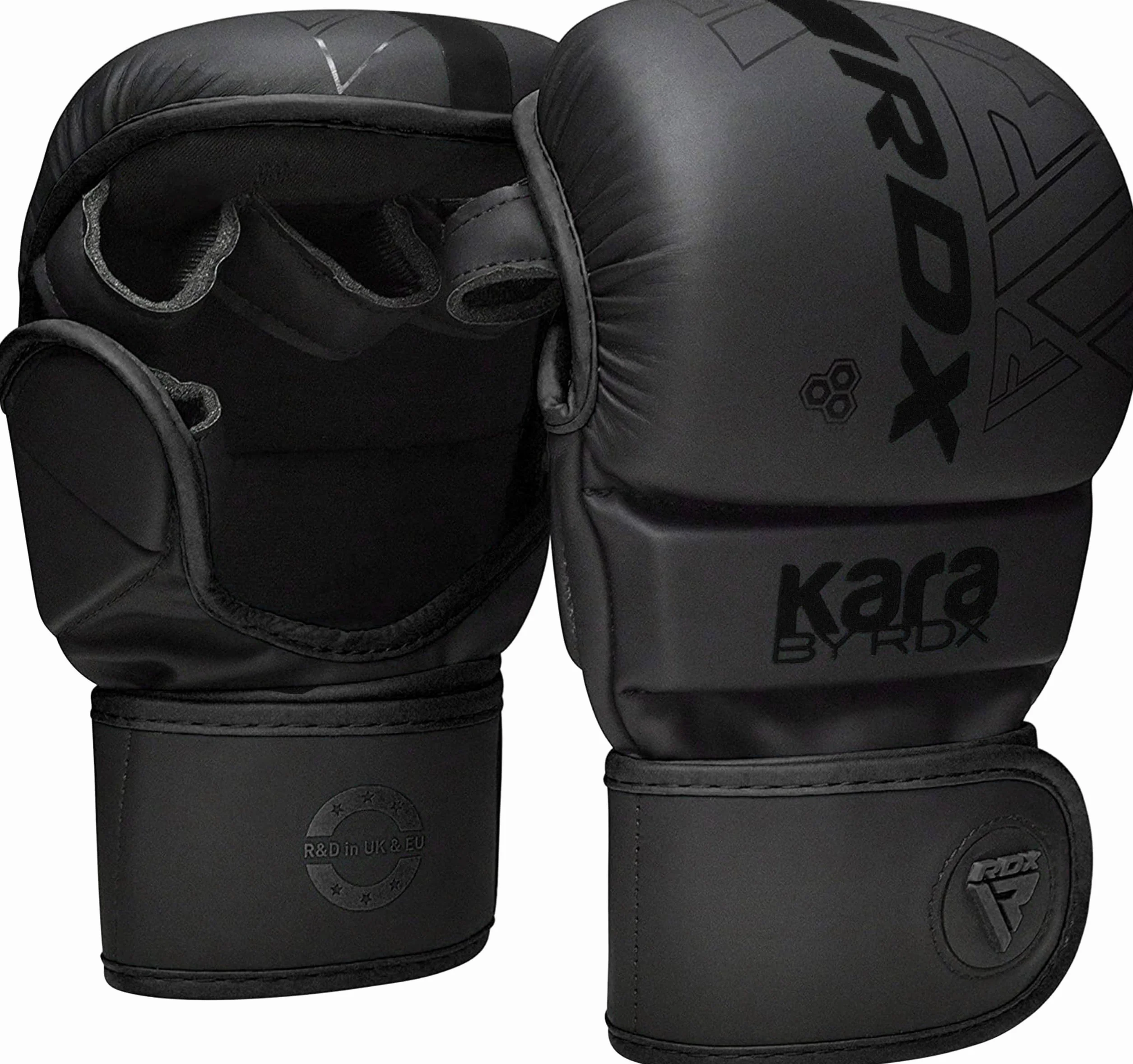 RDX MMA Gants d'entraînement, Maya Hide Cuir, Kara Mitaines Boxe Grappling Sparring, Protection Poignet Main, Arts Martiaux Kickboxing Muay Thaï Combat de Cage Gloves, Hommes Femmes