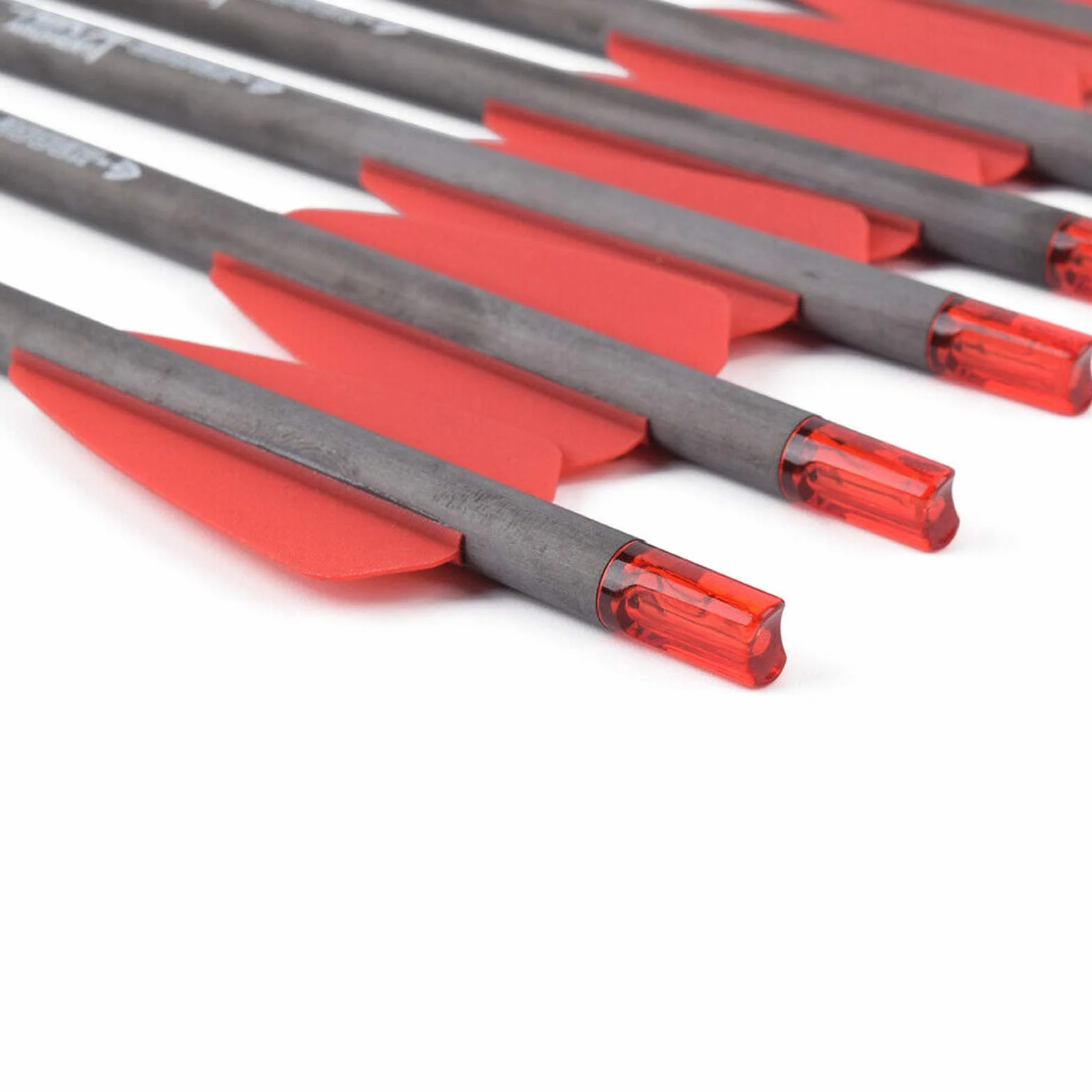 7.5 "Pouces R9 arbalète boulons flèches en Carbone 2" palettes Rouges avec tête Large 100grain pour la Chasse tir ciblage