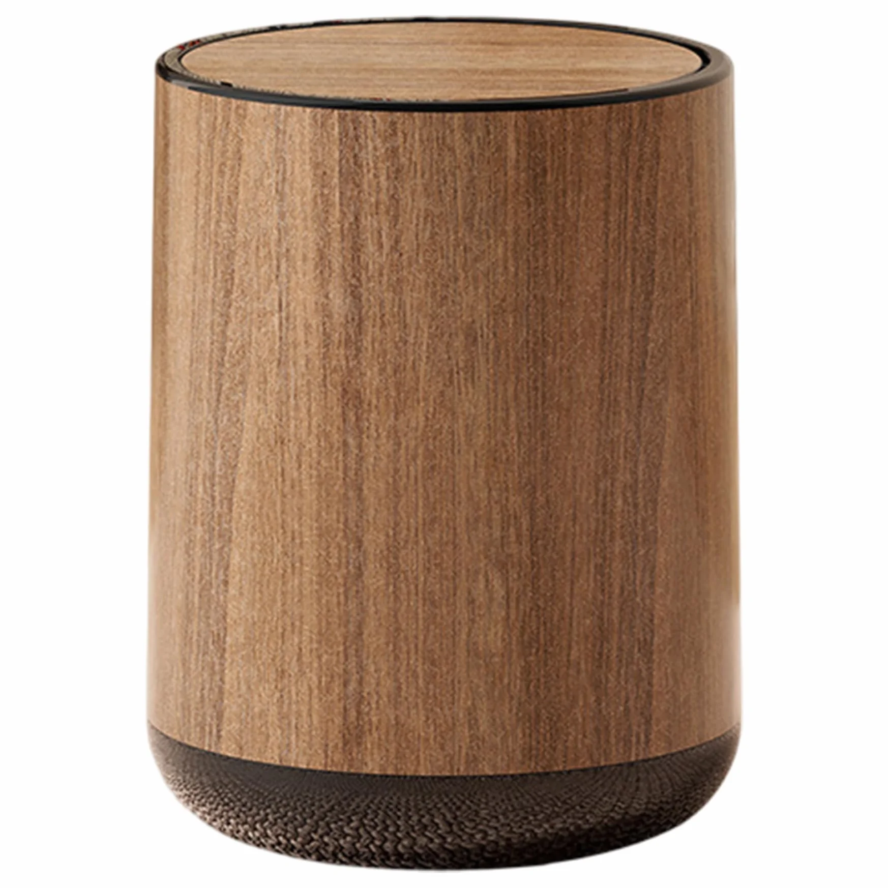 Poubelle 15 L grain de bois avec couvercle swing, seau intérieur détachable