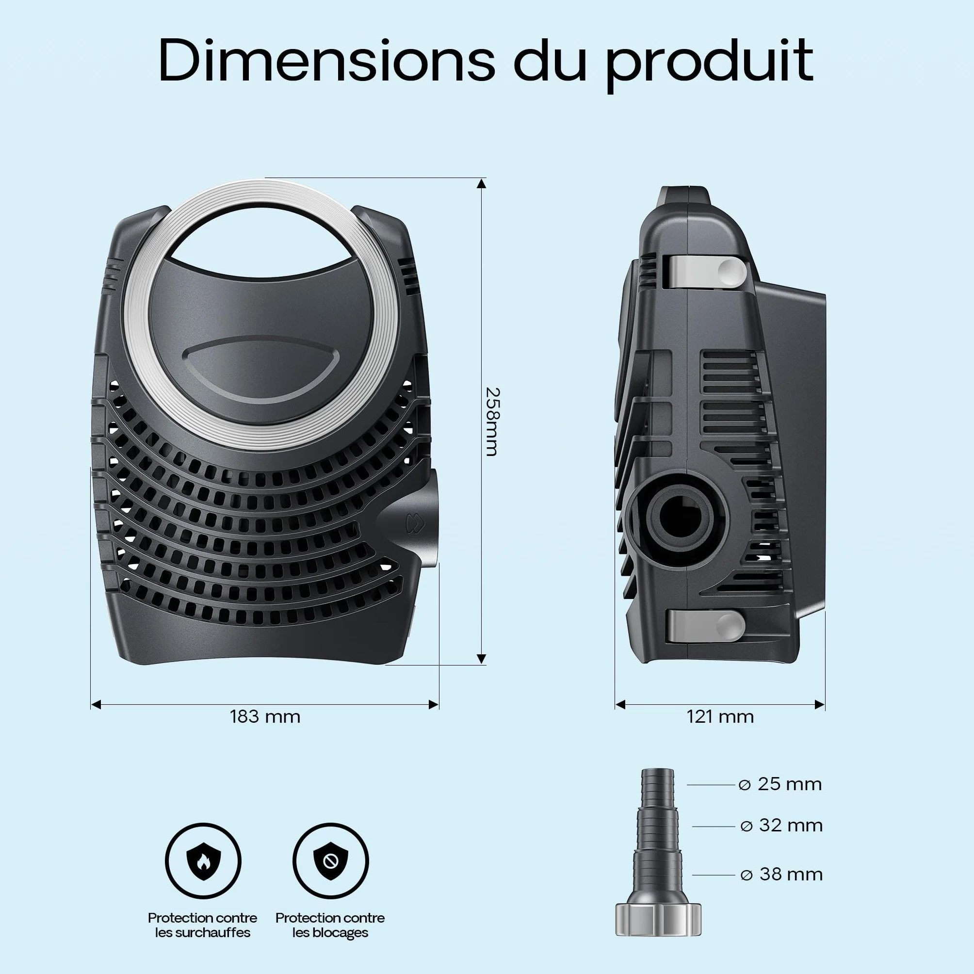 SunSun CBF-350B Filtre de bassin 60000 L NEO10000 pompe 10000l/h 80W CUV-236 lampe UV 36W 25m tuyau 25 mm CSP-250 écumeur 2500l/h 45W Y-distributeur