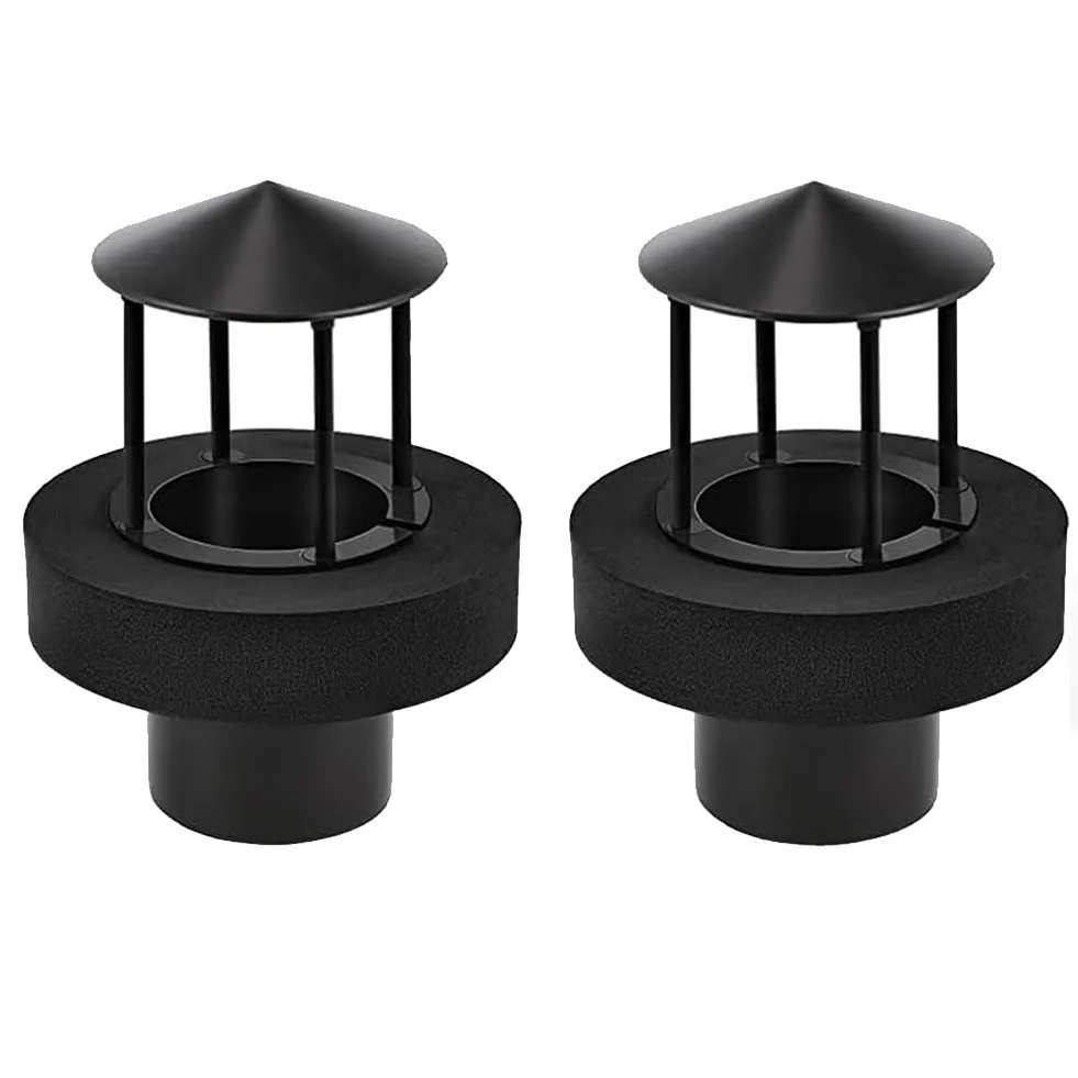 Lot de 2 brumisateurs ultrasoniques à tête unique, mini atomiseur en métal avec anneau flotteur, pour terrariums d'aquarium et reptiles (noir)