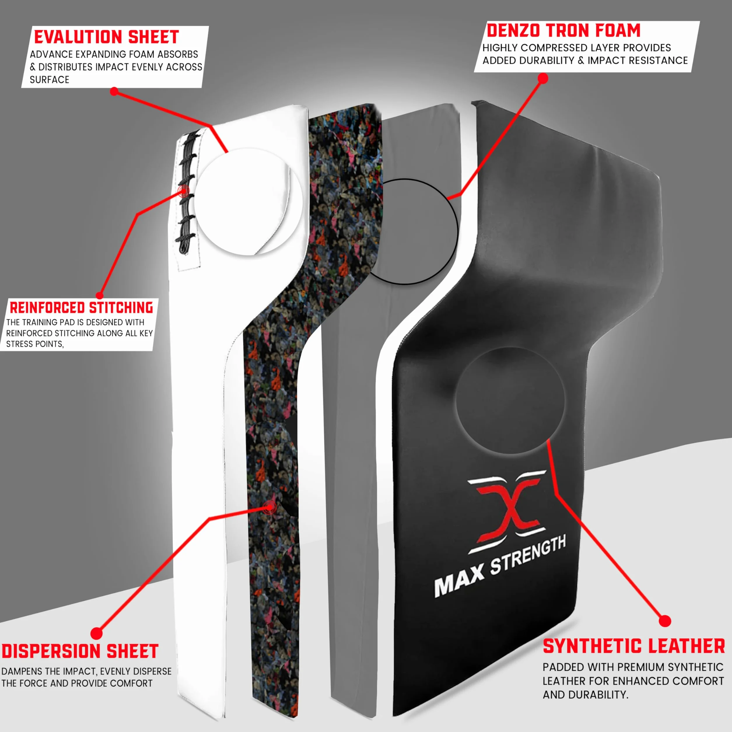 MAXSTRENGTH Bouclier de rugby en mousse haute densité de qualité professionnelle