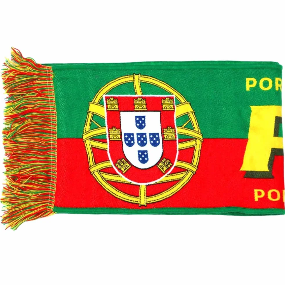 Echarpe Portugal Supporter Drapeau Portugais Blason Vert Rouge Seleção Quinas