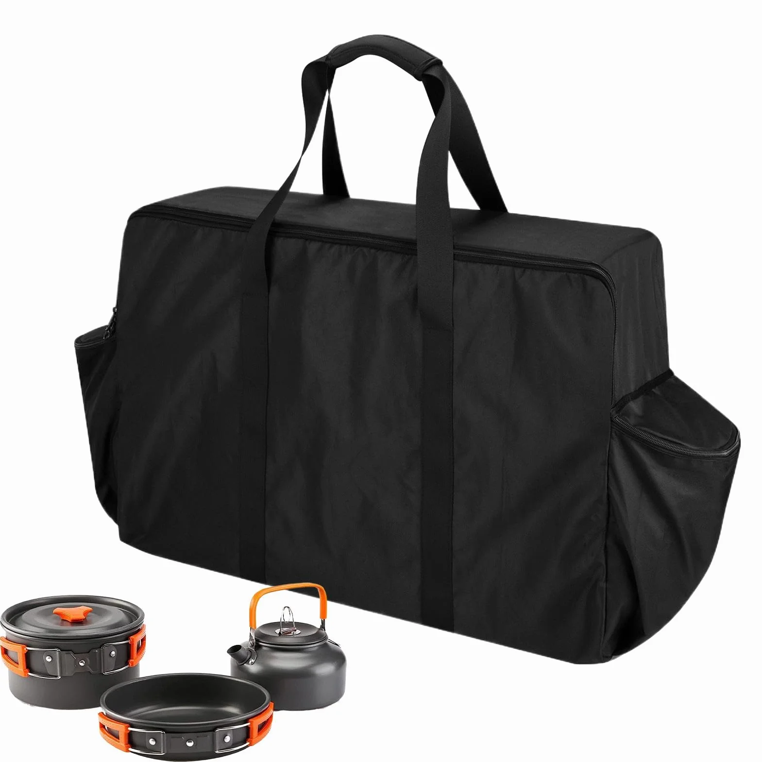 Sac de transport pour réchaud d'extérieur, rangement portable pour outils de barbecue, organisateur d'équipements de protection, porte-ustensiles de gril, petit réservoir accessoires, pliable pour